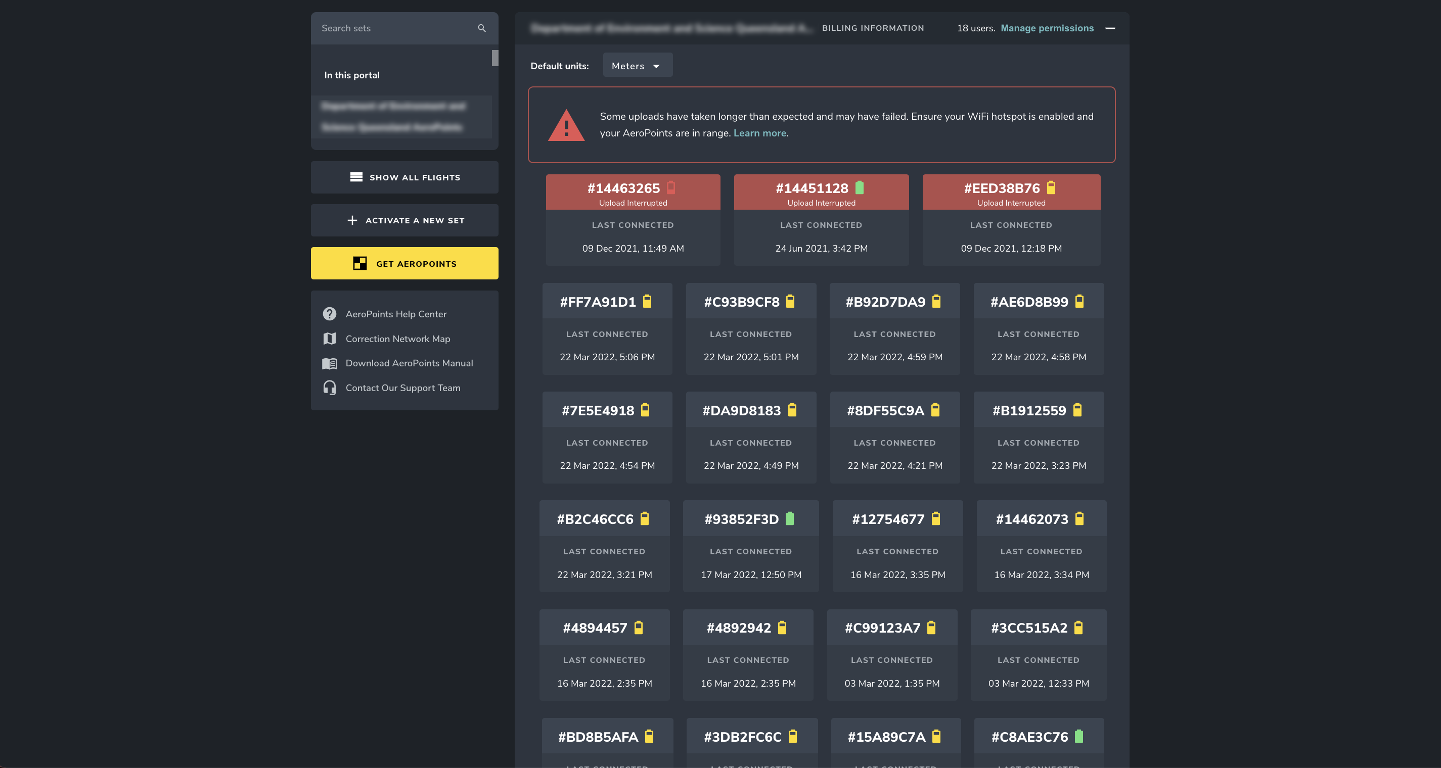 AeroPoints are displayed in a grid layout.