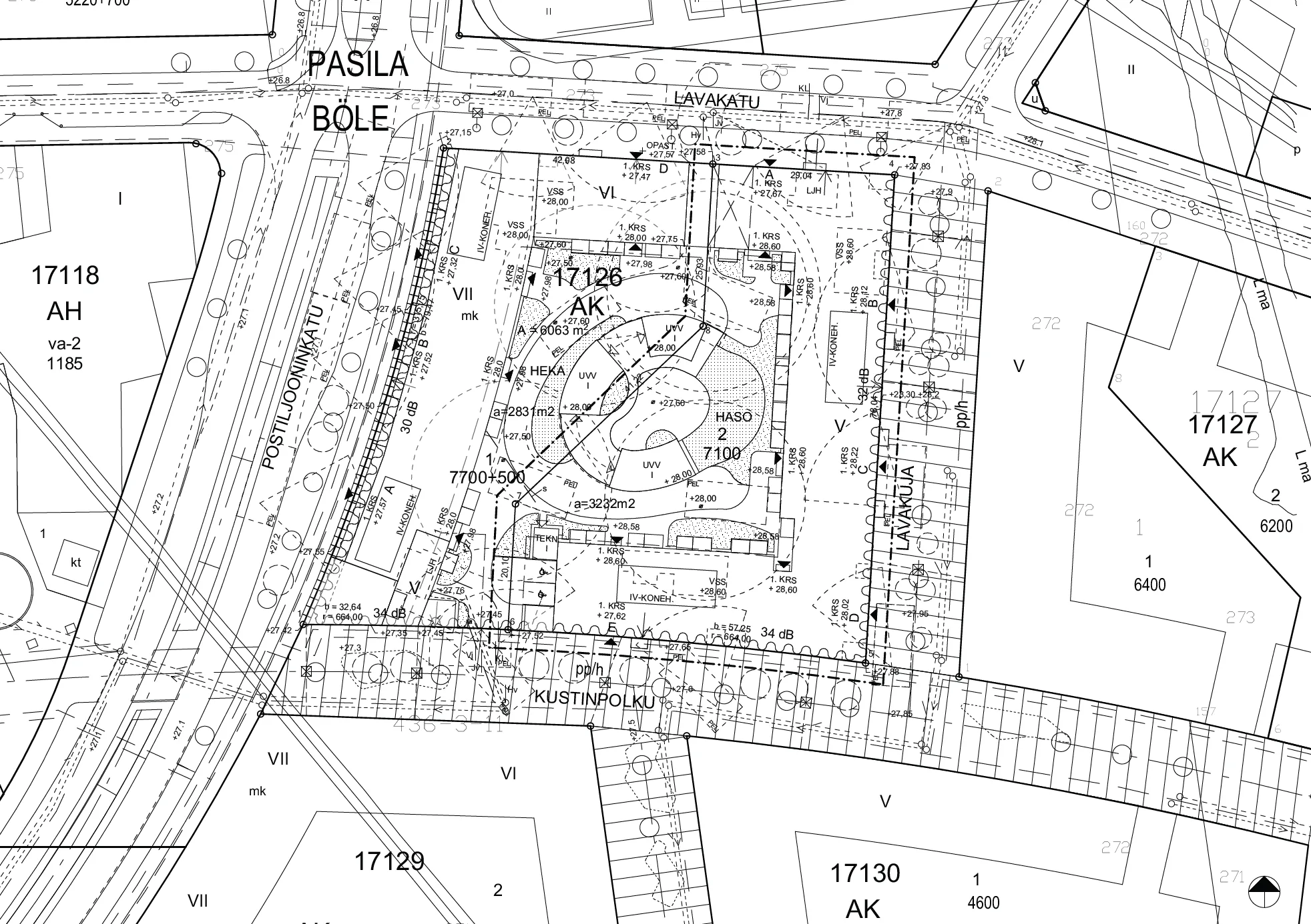 A PDF site plan with linework and annotations